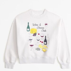 NWT Abercrombie & Fitch Wine & Cheese Club Sweatshirt
